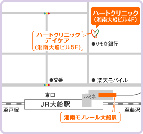 ハートクリニック大船アクセスマップ