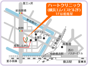 ハートクリニック横浜アクセスマップ